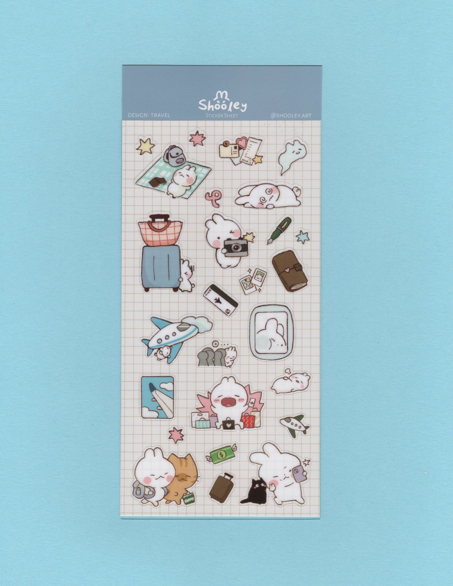 travel sticker sheet