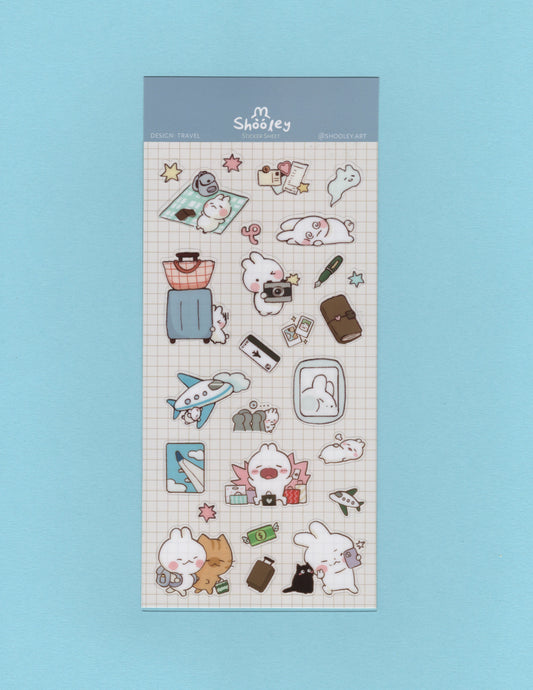 travel sticker sheet