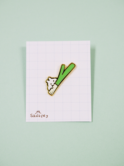 Spring Onion Enamel Pin