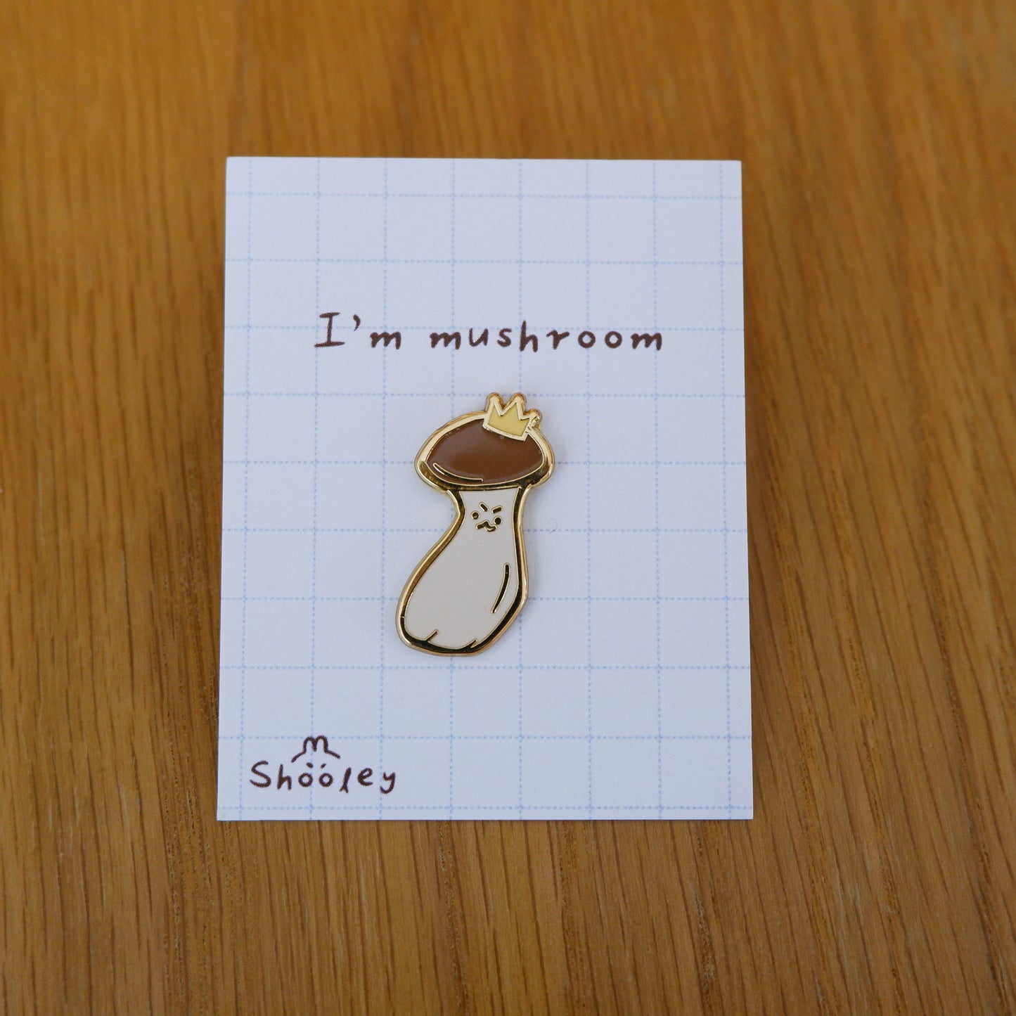 King Oyster Mushroom Enamel Pin