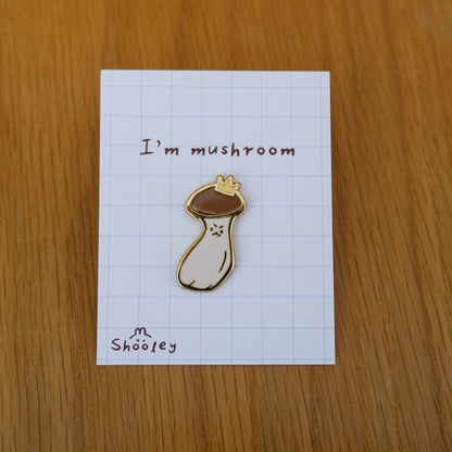 King Oyster Mushroom Enamel Pin