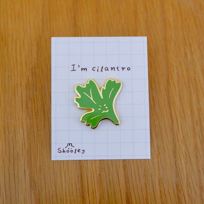 Cilantro Enamel Pin