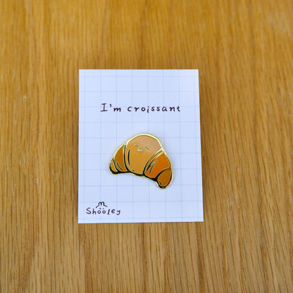 Croissant Enamel Pin