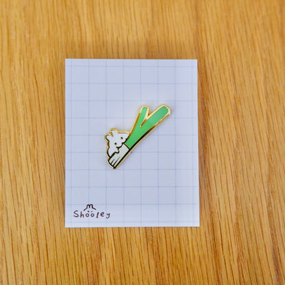 Spring Onion Enamel Pin