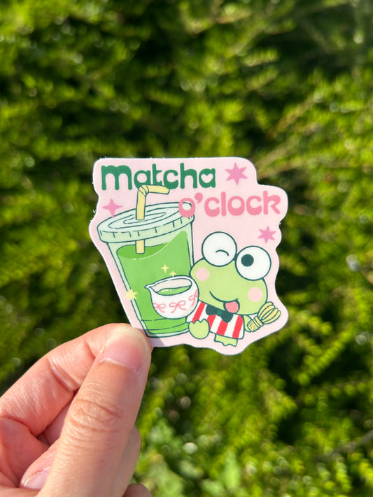 Matcha O'clock Sticker
