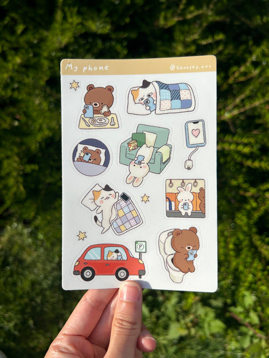My phone sticker sheet