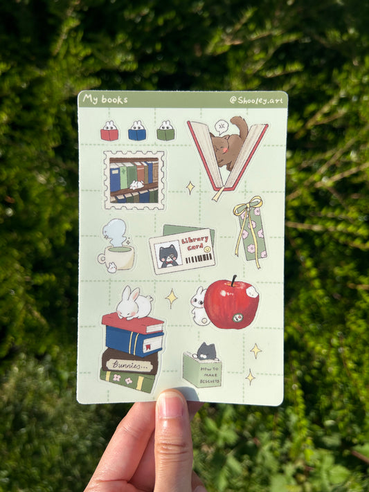 My books sticker sheet