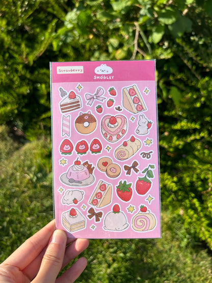 Strawberry sticker sheet