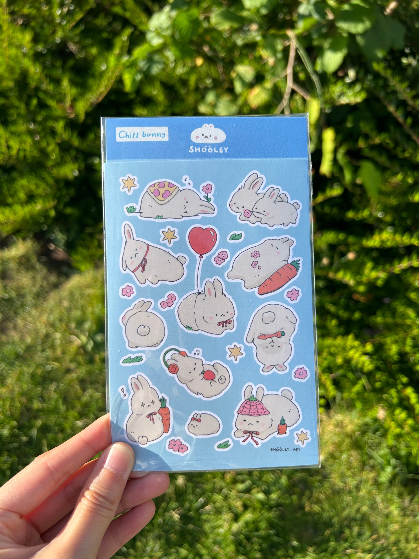 Chill bunnies sticker sheet