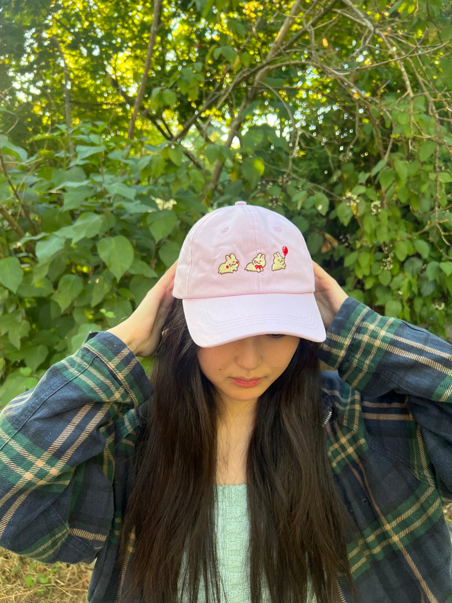 Silly bunny trio hat