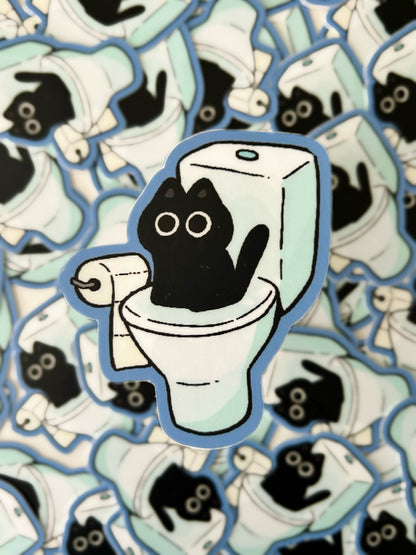 Toilet Cat Sticker