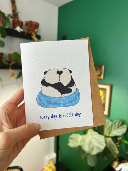 Valentines day card: Every day is cuddle day