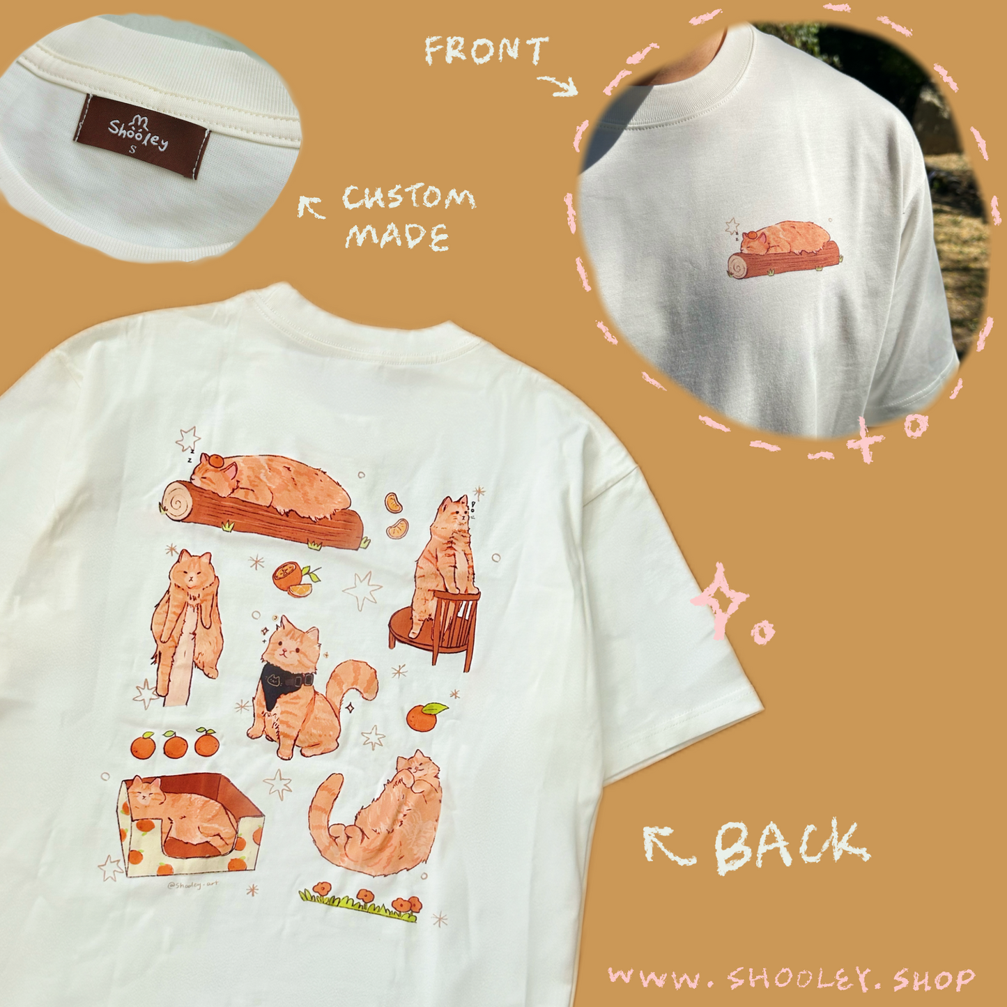 Orange Cat t-shirt [ILLO MART PICK-UP]
