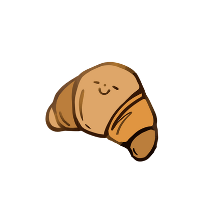 Croissant Enamel Pin