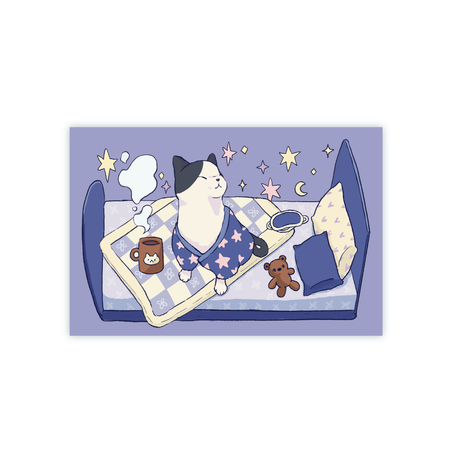 Cozy Night in Postcard