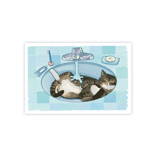 Sink Kitty Postcard