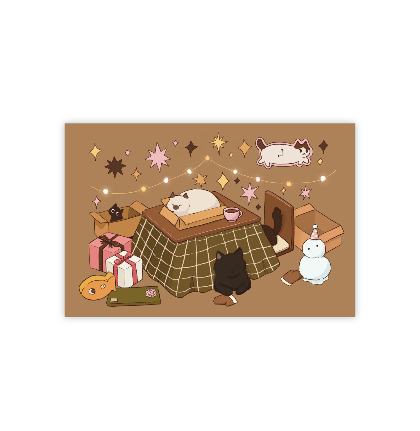 Holiday Cats Postcard