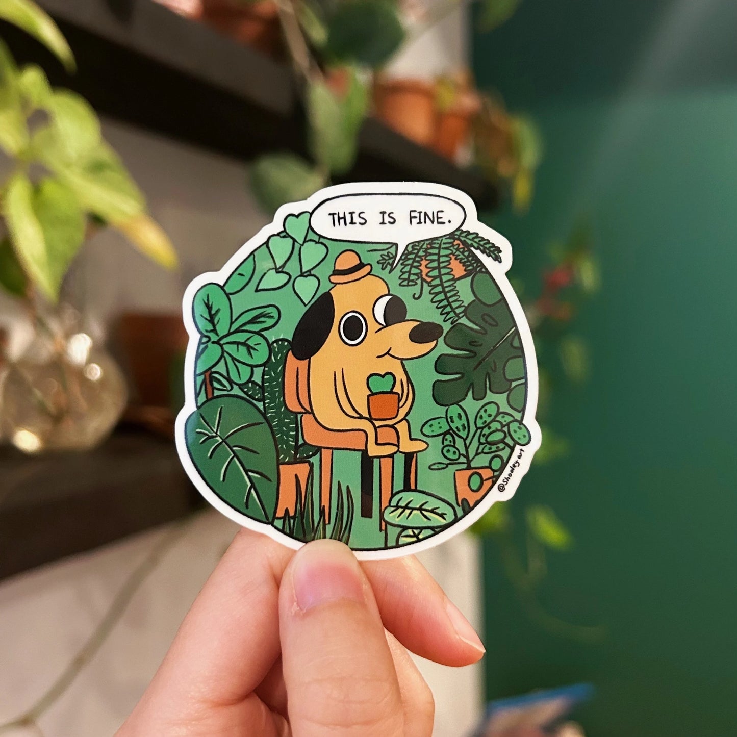 This is fine plant sticker