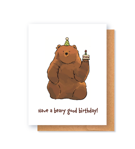 Birthday card: Beary good birthday