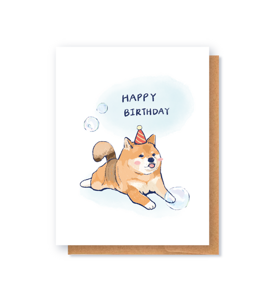 Shiba Birthday Greeting Card