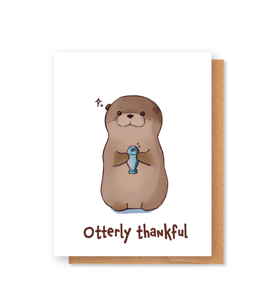 Thank you card: Otterly thankful