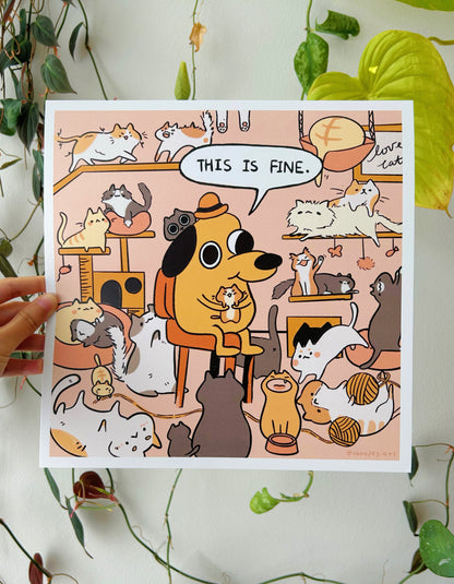 This is fine cat print
